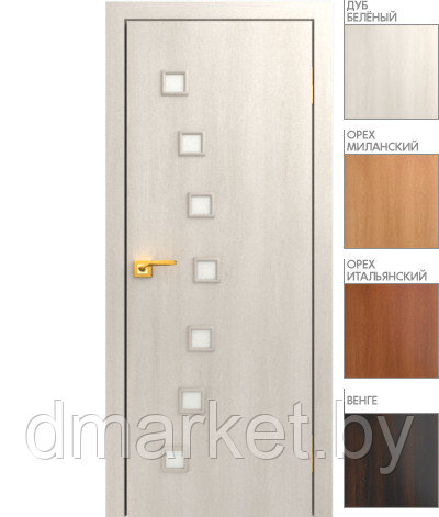 Межкомнатная дверь "СТАНДАРТ" 22 (Цвет - Дуб Белёный; Орех Миланский; Орех Итальянский; Венге), фото 1