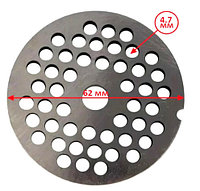 Решетка средняя (4,7 мм 62 мм) для мясорубки Moulinex Hv8, Hv9, Hv10, Bosch, Zelmer