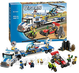 Конструктор 10422 Bela Перевозчик вертолета, 410 деталей аналог LEGO City (Лего Сити) 60049