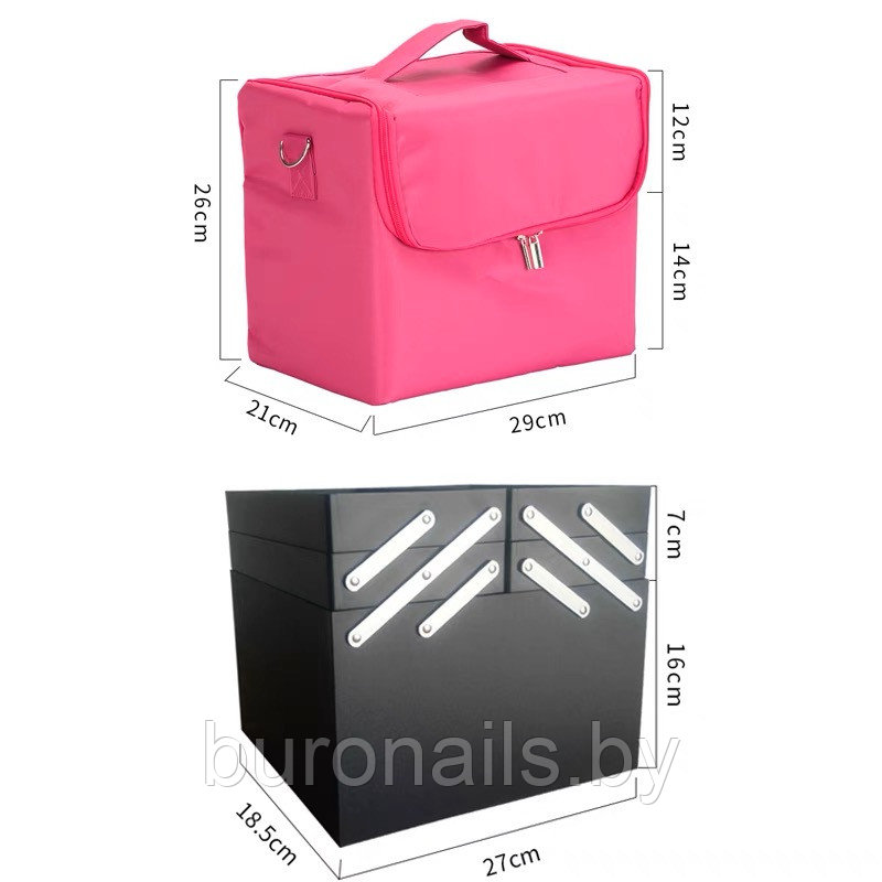 Кейс женский "SDN", цвет розовый, размер 30см - фото 6 - id-p202624110
