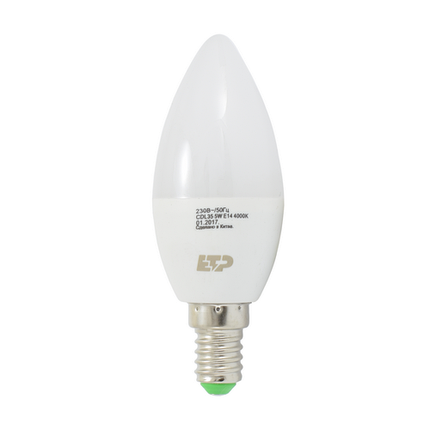Лампа светодиодная CDL35 5W 3000К Е14 ETP, фото 2