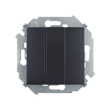 1591391-038 Трехклавишный выключатель 10AX 250В~
цвета графит, фото 2
