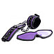 Фиолетовый БДСМ набор из маски и наручников, фото 3