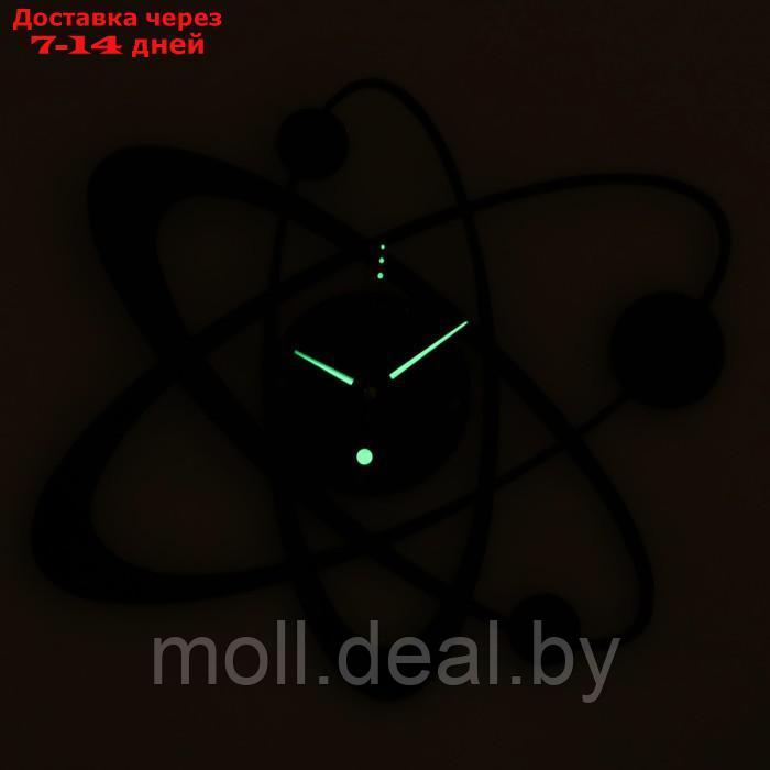 Часы настенные из металла "Космос", плавный ход, d-40 см, светящиеся - фото 3 - id-p202612619