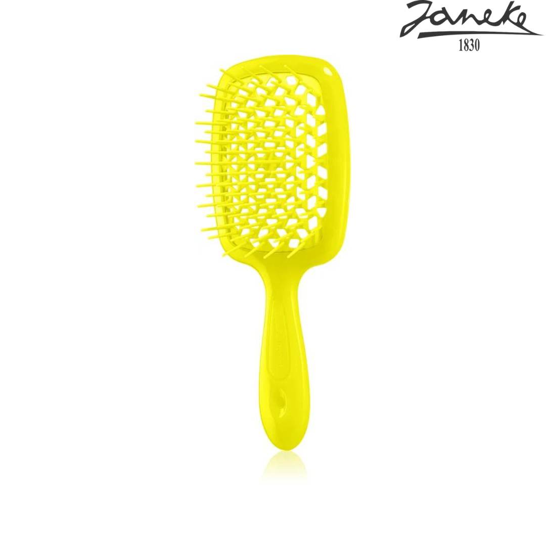 Расческа массажная Janeke Superbrush Small Yellow Fluorescente Желтая