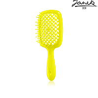 Расческа массажная Janeke Superbrush Small Yellow Fluorescente Желтая