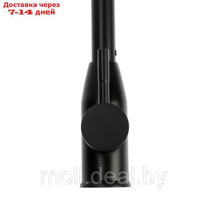 Смеситель для кухни "АМУР" BY2021-А ВК, однорычажный, высокий илзив, черный - фото 3 - id-p202611075