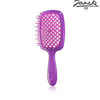 Расческа массажная Janeke Superbrush Small Purple Фиолетовая с малиновым