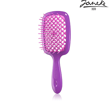 Расческа массажная Janeke Superbrush Small Purple Фиолетовая с малиновым