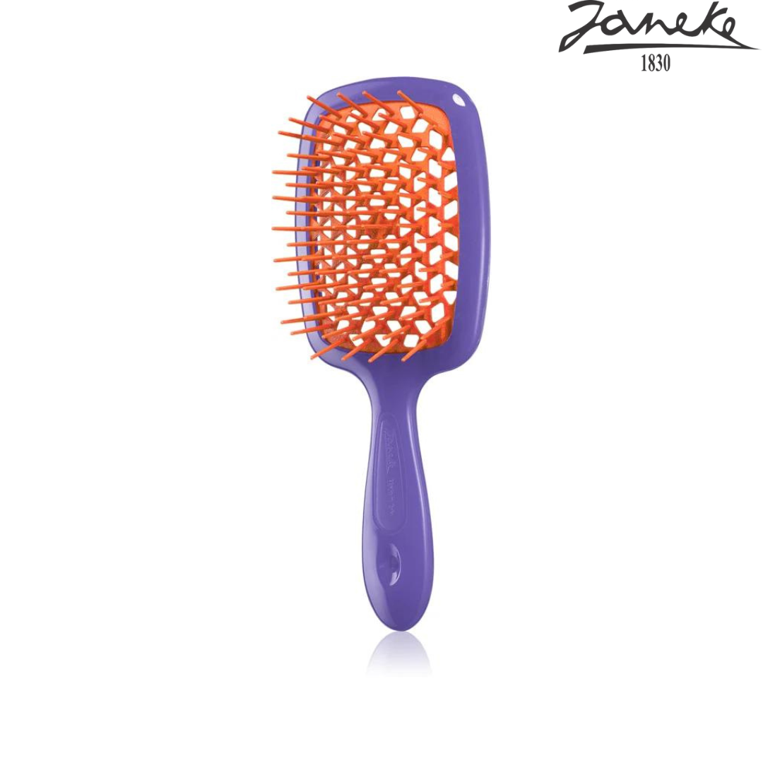 Расческа массажная Janeke Superbrush Small Purple Orange Фиолетовая с оранжевым