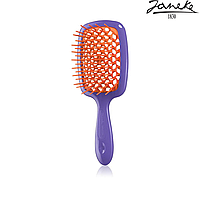 Расческа массажная Janeke Superbrush Small Purple Orange Фиолетовая с оранжевым