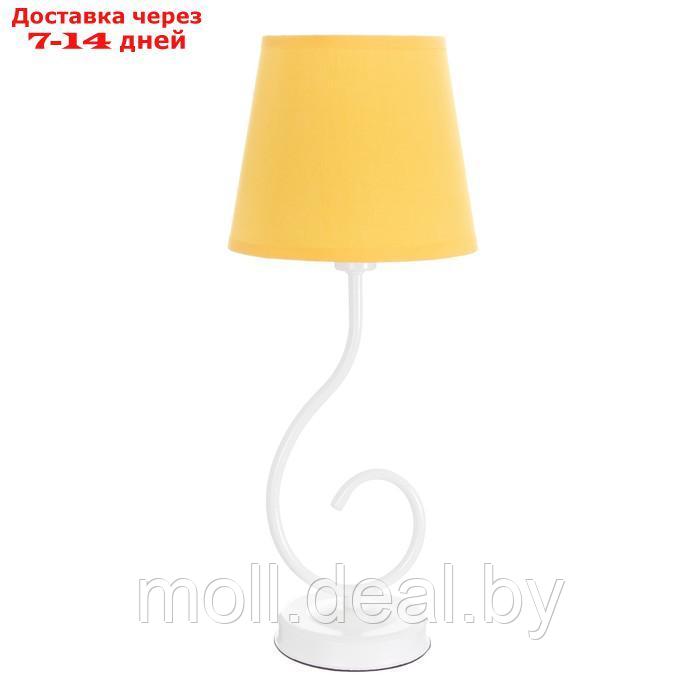 Лампа настольная Буржуа 1х15Вт Е14 16х16х40см белый/желтый - фото 7 - id-p202609857