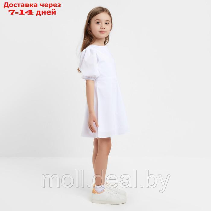 Платье для девочки MINAKU, цвет белый, рост 128 см - фото 3 - id-p202612264
