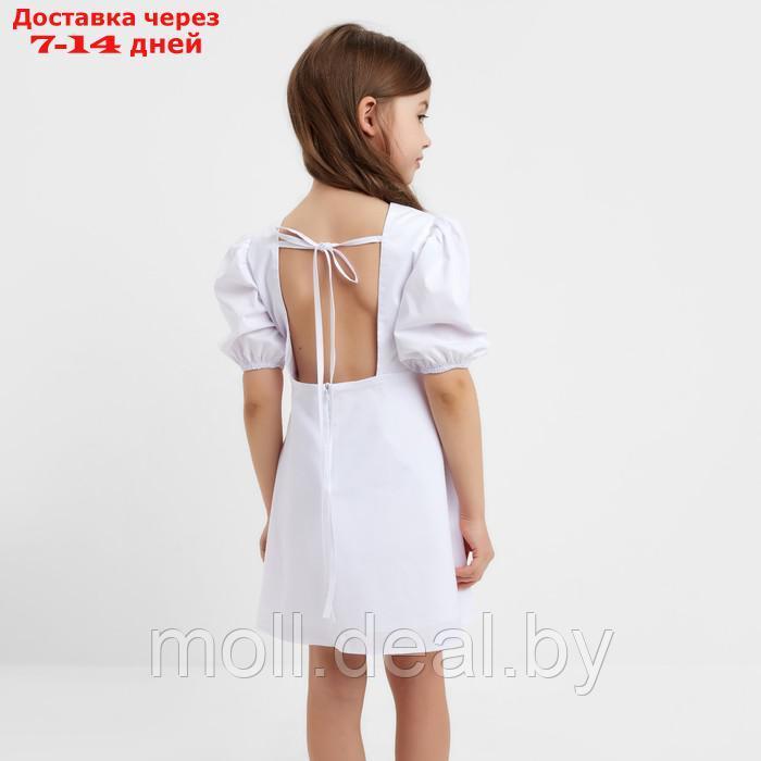 Платье для девочки MINAKU, цвет белый, рост 128 см - фото 4 - id-p202612264