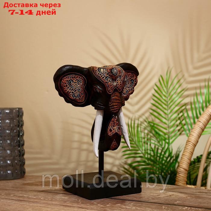 Сувенир "Голова слона" на подставке, албезия 35 см - фото 1 - id-p202611392