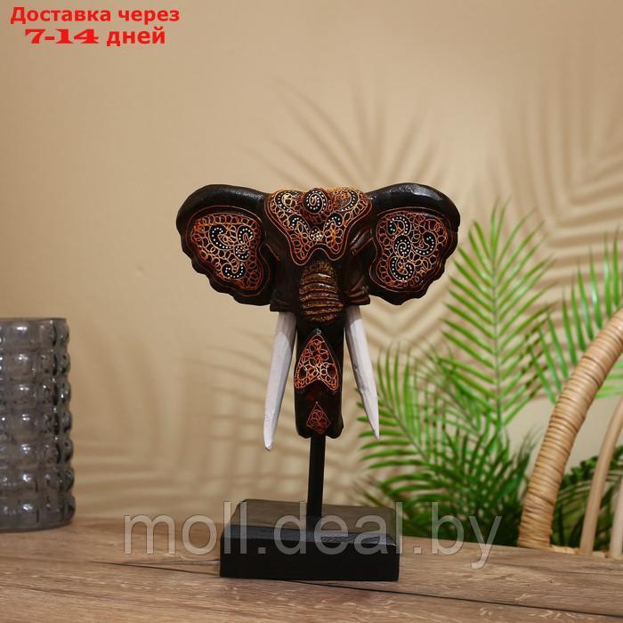 Сувенир "Голова слона" на подставке, албезия 35 см - фото 2 - id-p202611392