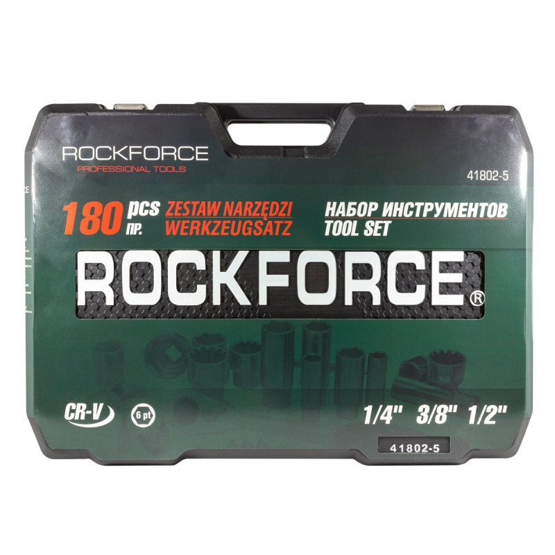 Набор инструментов Rock Force RF-41802-5 180 предметов (6-граней) - фото 4 - id-p202643058