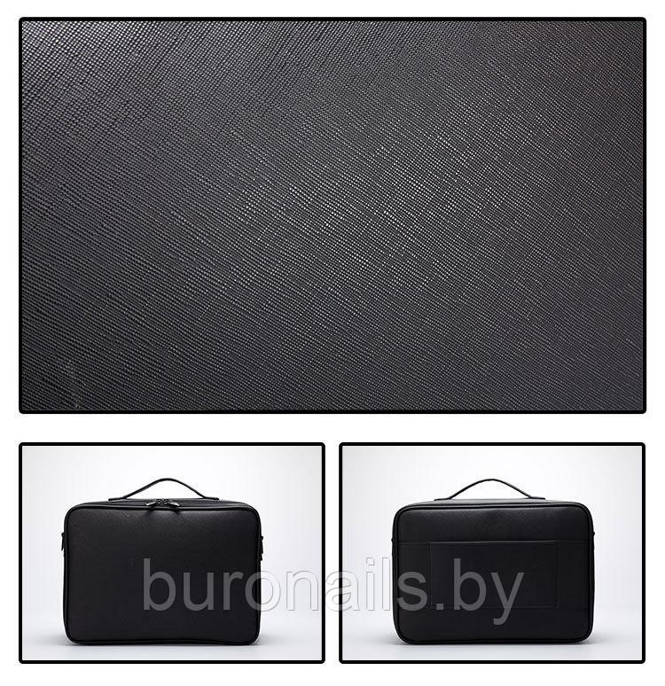 Портфели дамские "FASHION" ,для косметики, цвет "total black",размер средний small 34 см - фото 3 - id-p202645976