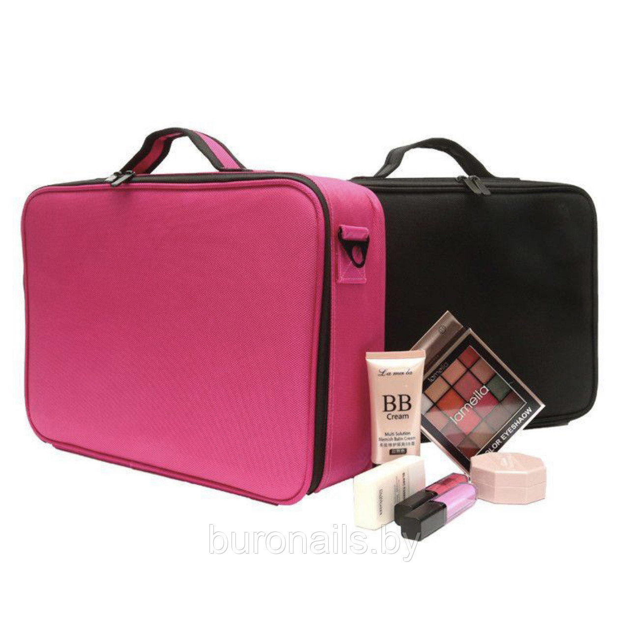 Сумка для косметики, портфель визажиста жен «Vitacci» чёрный , средний"Средний", розовый - фото 9 - id-p200110788