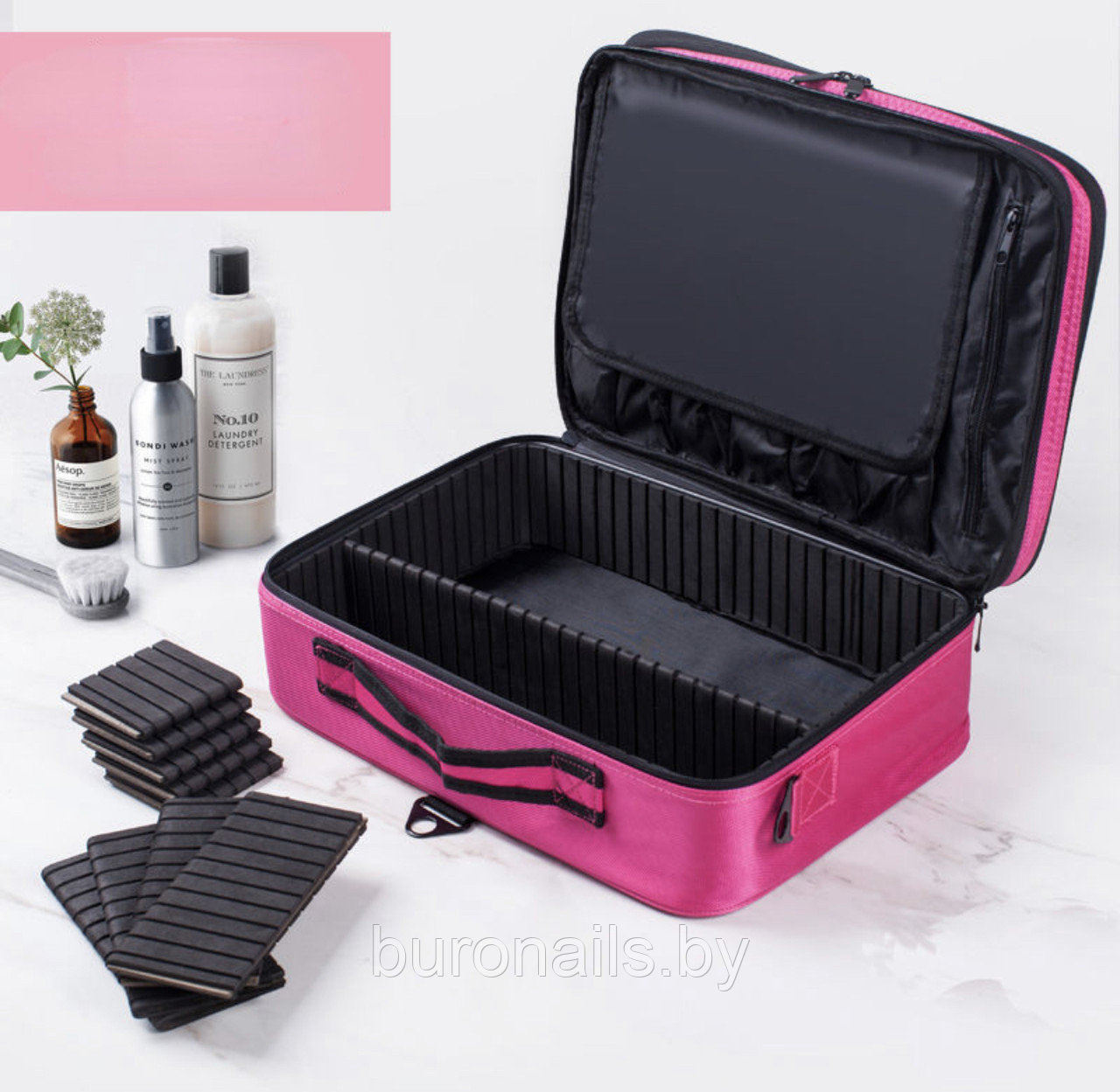 Сумка для косметики, портфель визажиста жен «Vitacci» чёрный , средний"Средний", розовый - фото 10 - id-p200110788