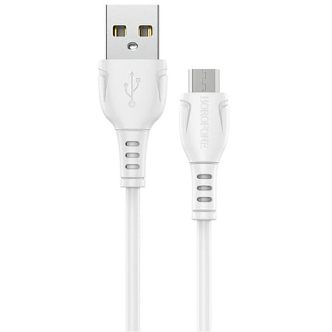 USB кабель Borofone BX51 Triumph MicroUSB, длина 1 метр (Белый) - фото 1 - id-p202646588