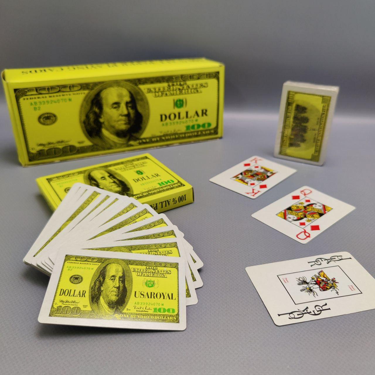 Карты игральные "Dollar" / 2 колоды по 54 шт. / пластиковое покрытие - фото 4 - id-p202650165