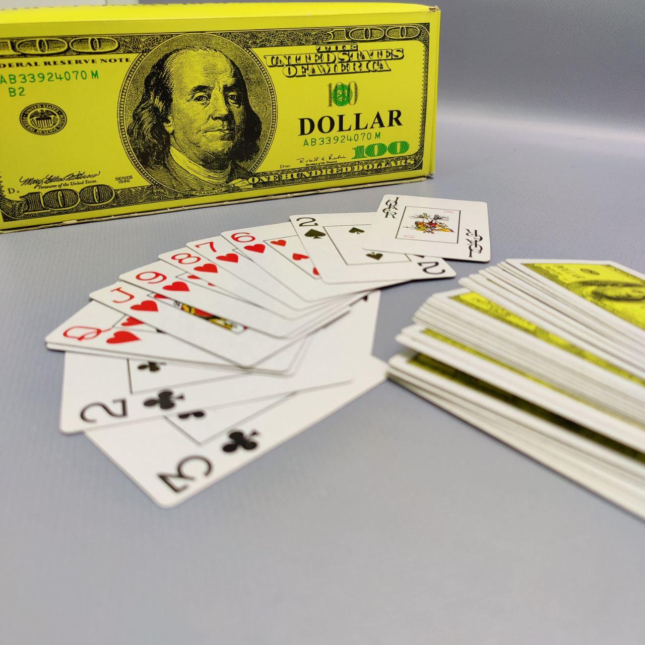 Карты игральные "Dollar" / 2 колоды по 54 шт. / пластиковое покрытие - фото 6 - id-p202650165