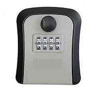 Мини сейф для ключей - ключница настенная - ящик с кодовым замком CH-886, пластиковый, черно-серый 557093