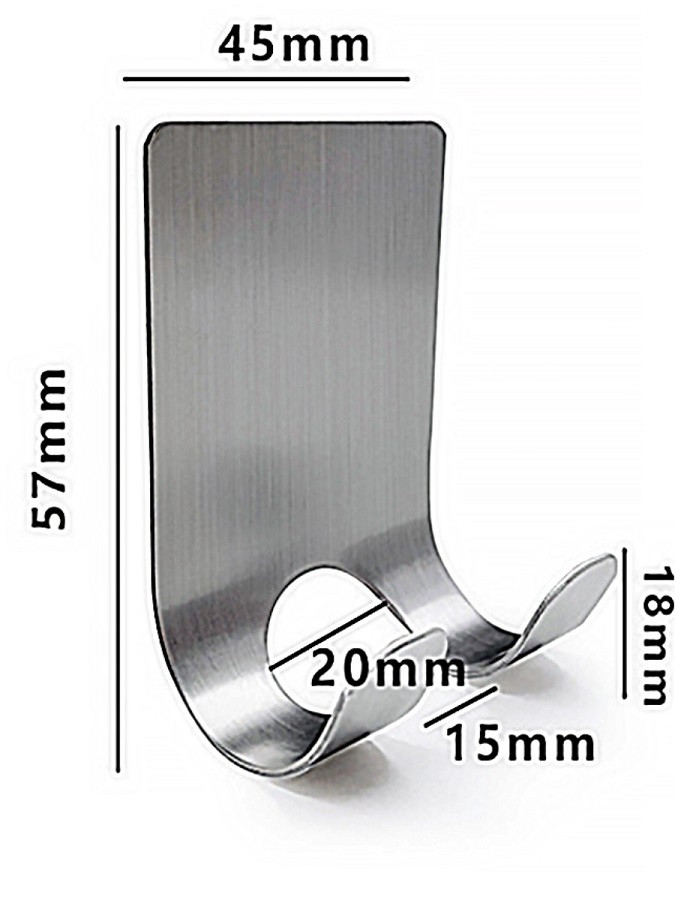 Держатель для бритвы - самоклеящийся металлический крючок для ванной - вешалка настенная для одежды, - фото 6 - id-p195646160