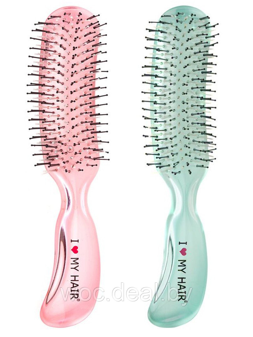 I Love My Hair Щетка для волос прозрачная Aqua Brush 1801 M, розовый - фото 1 - id-p179538159