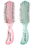 I Love My Hair Щетка для волос прозрачная Aqua Brush 1801 M, зелёный