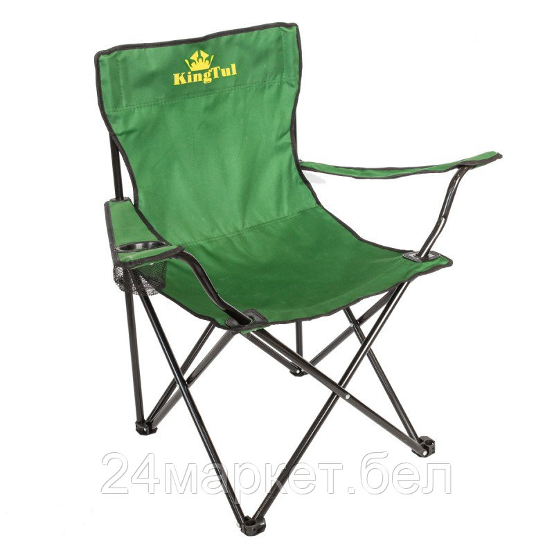 Кресло складное для кемпинга(подлокотники,подстаканник,сиденье 40х40см,каркас-стальная труба,сумка для - фото 1 - id-p202177463