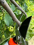 Секатор садовый 23 см со стальными лезвиями, с резиновой ручкой, инструмент для сада, фото 6