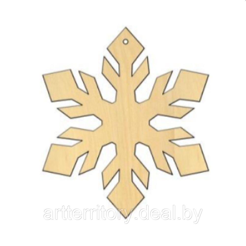 Заготовка деревянная "Снежинка № 3" 7,5х5 см - фото 1 - id-p202668564