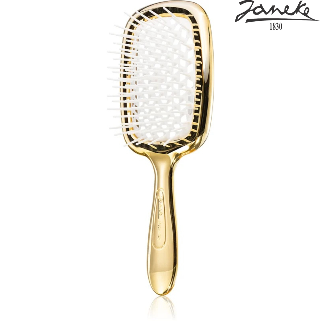 Щетка для волос Janeke Superbrush Limited Edition Gold Золото с белым