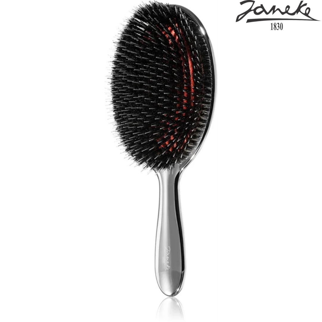 Щетка для волос Janeke Superbrush Silver Серебро с черным