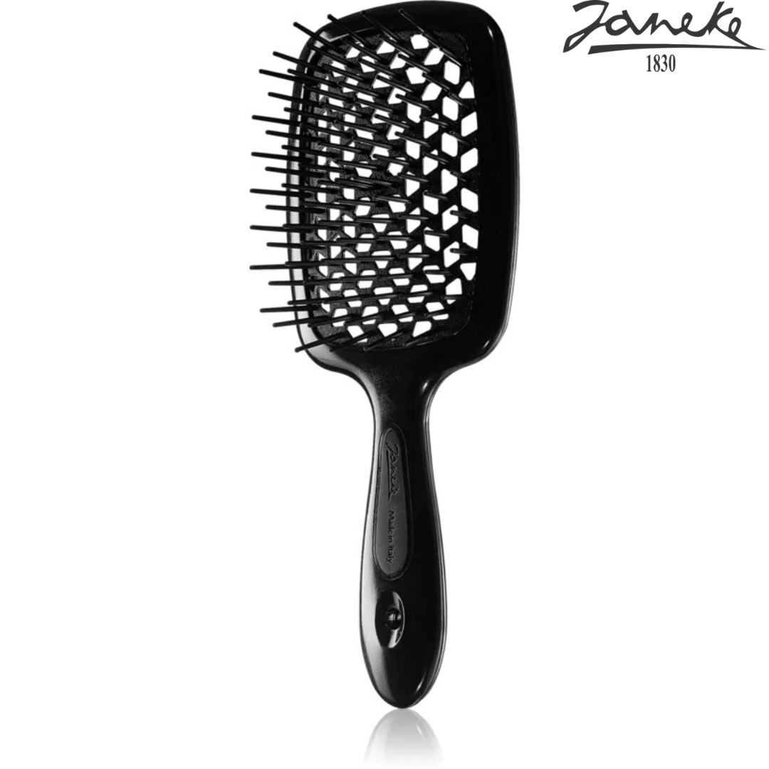 Расческа массажная Janeke Superbrush Carbon Черная