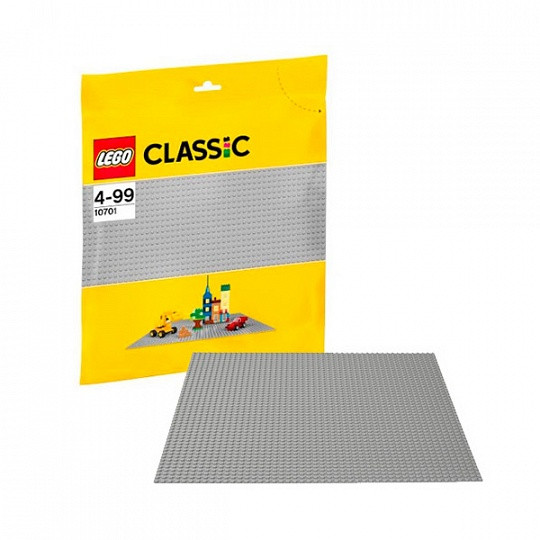 Конструктор Лего 10701 Строительная пластина серого цвета LEGO Classic