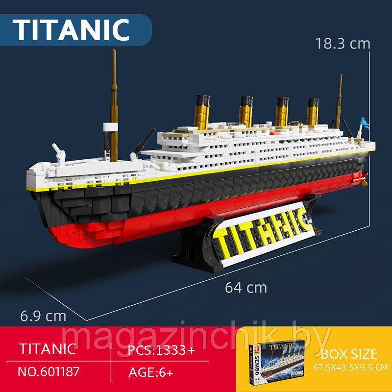 Конструктор Титаник, 1333 дет, Sembo Block 601187 / SY 0400, аналог Лего - фото 8 - id-p148620582