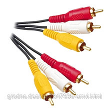 Кабель AUDIO-VIDEO 3RCA 3M AT1004 ATCOM