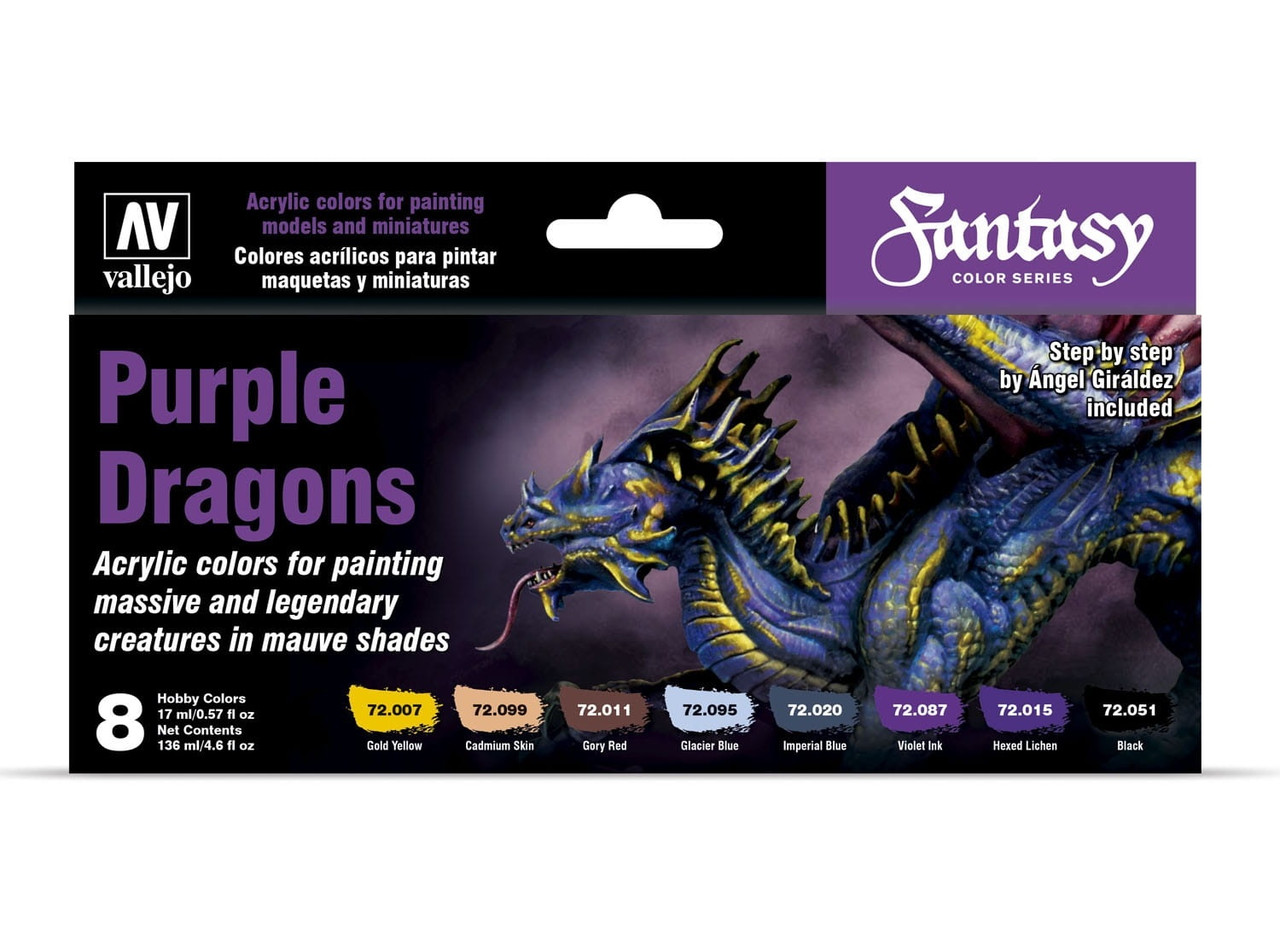 Набор VALLEJO GAME COLOR: PURPLE DRAGONS by Angei Giraldez (8)