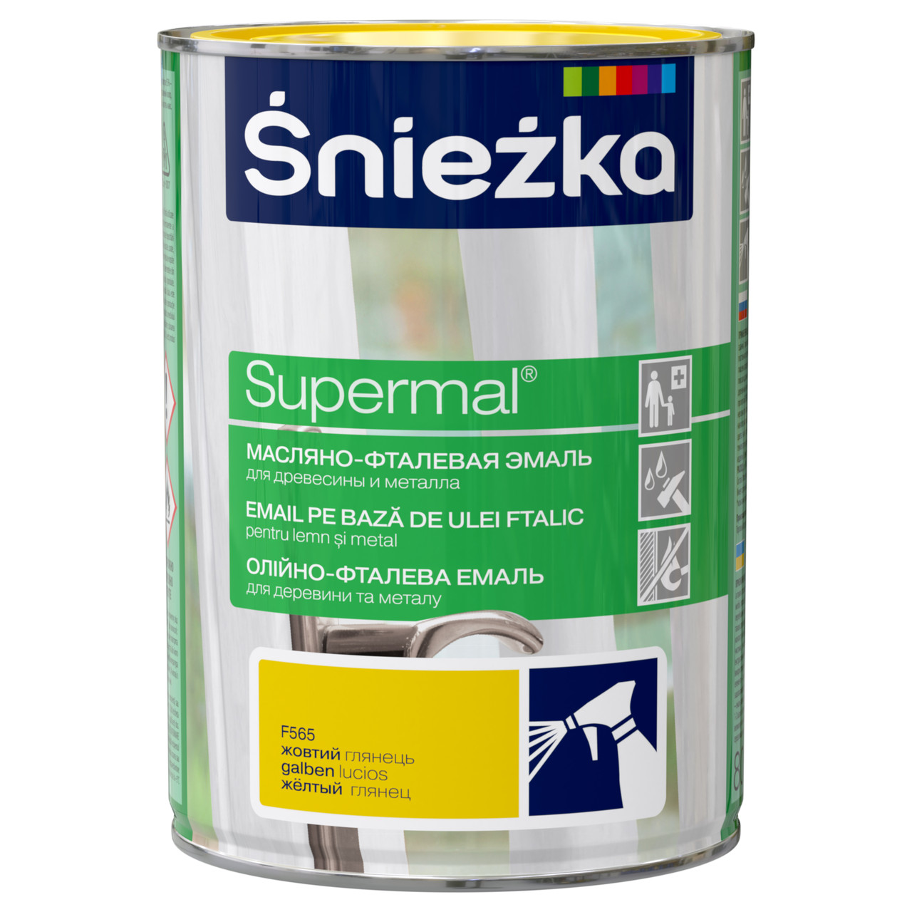 SUPERMAL Emalia Olejno-Ftalowa (0,8л) желтая F565