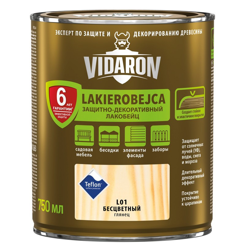 Лакоморилка VIDARON Lakier L01 (бесцветная) 0,75л EX
