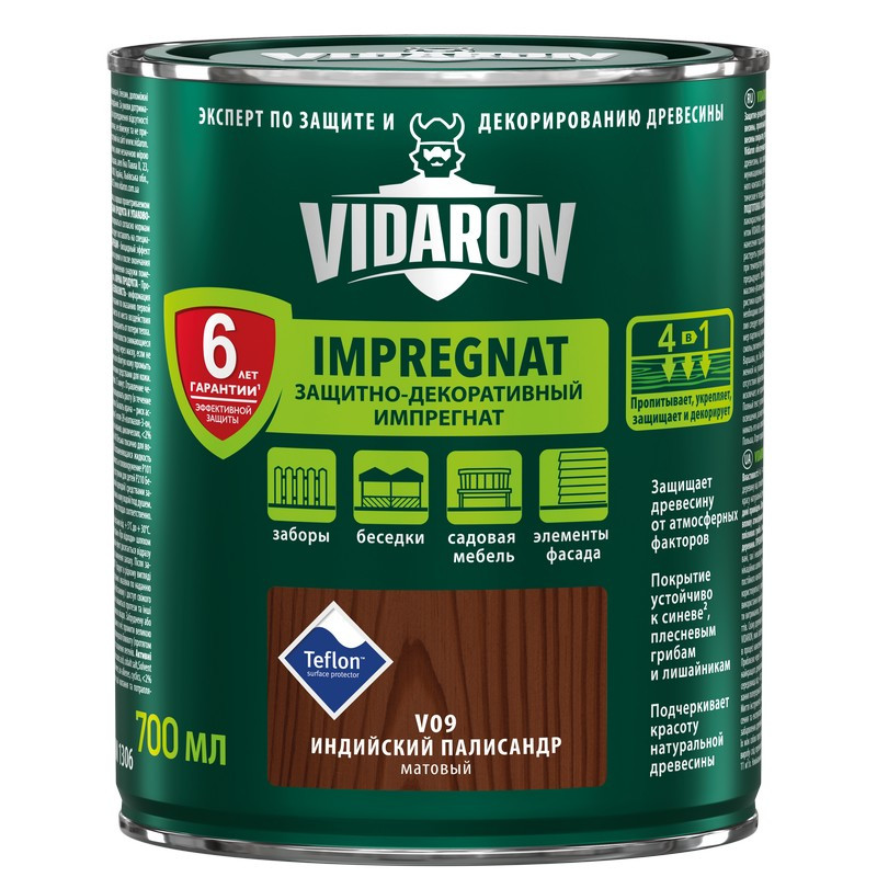 Пропитка 'VIDARON' V09 индийский палисандр (0,7л)
