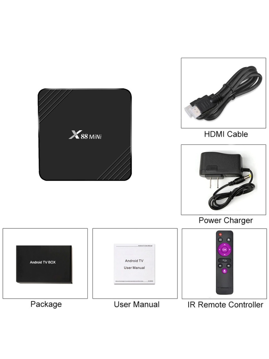 Приставка Smart TV BOX X88 mini 2/16Gb Android 10 - фото 3 - id-p199612110