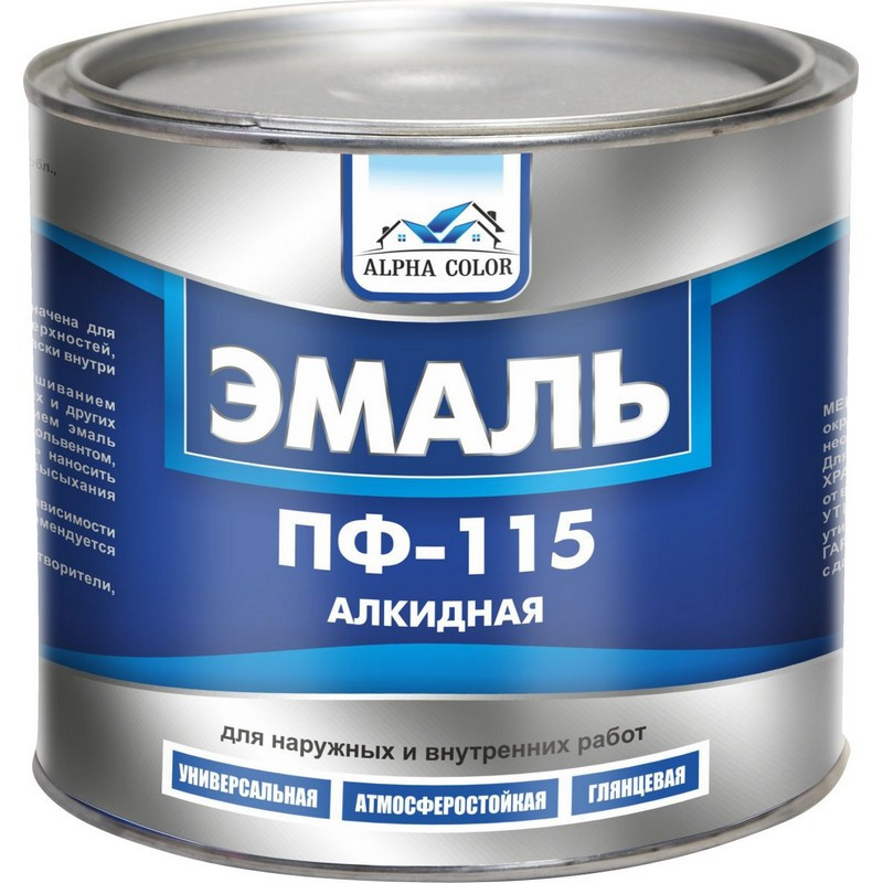 Эмаль белая ПФ 115 Alpha Color 1,9кгОКРБ 20.30.11.130