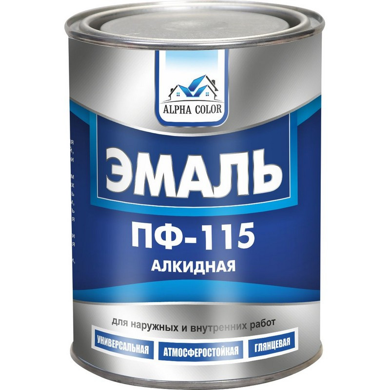 Эмаль светло-серая ПФ 115 Alpha Color 0,8кгОКРБ 20.30.11.130