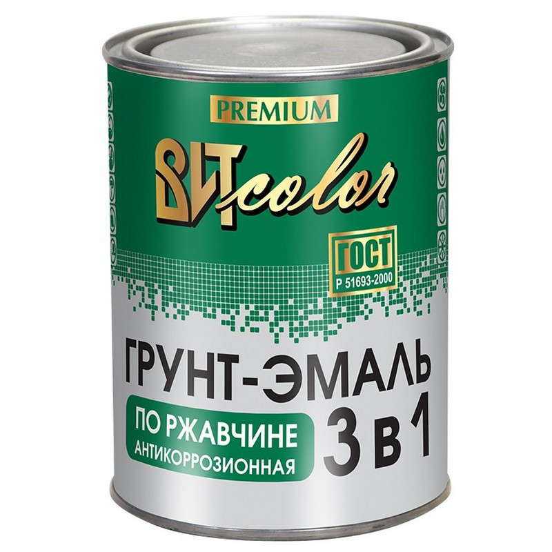 Грунт-эмаль по ржавчине 3 в 1 белая ВИТ color 0,8кг ОКРБ 20.30.12.200