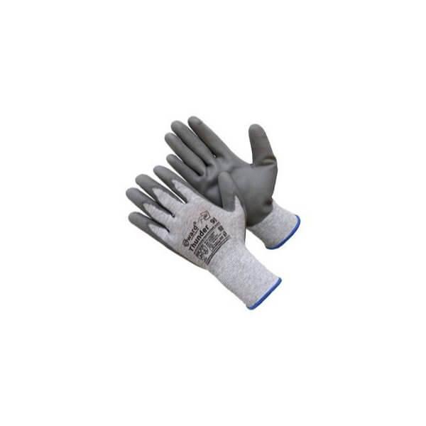 Перчатки антистатические нейлоновые серого цвета с полиуретановым покрытием, р-р 9 (L) // GWARD Thun