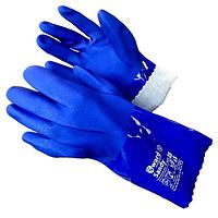 Перчатки МБС, интерлок с полным покрытием ПВХ синего цвета, р-р 10 (XL) // GWARD Sandy